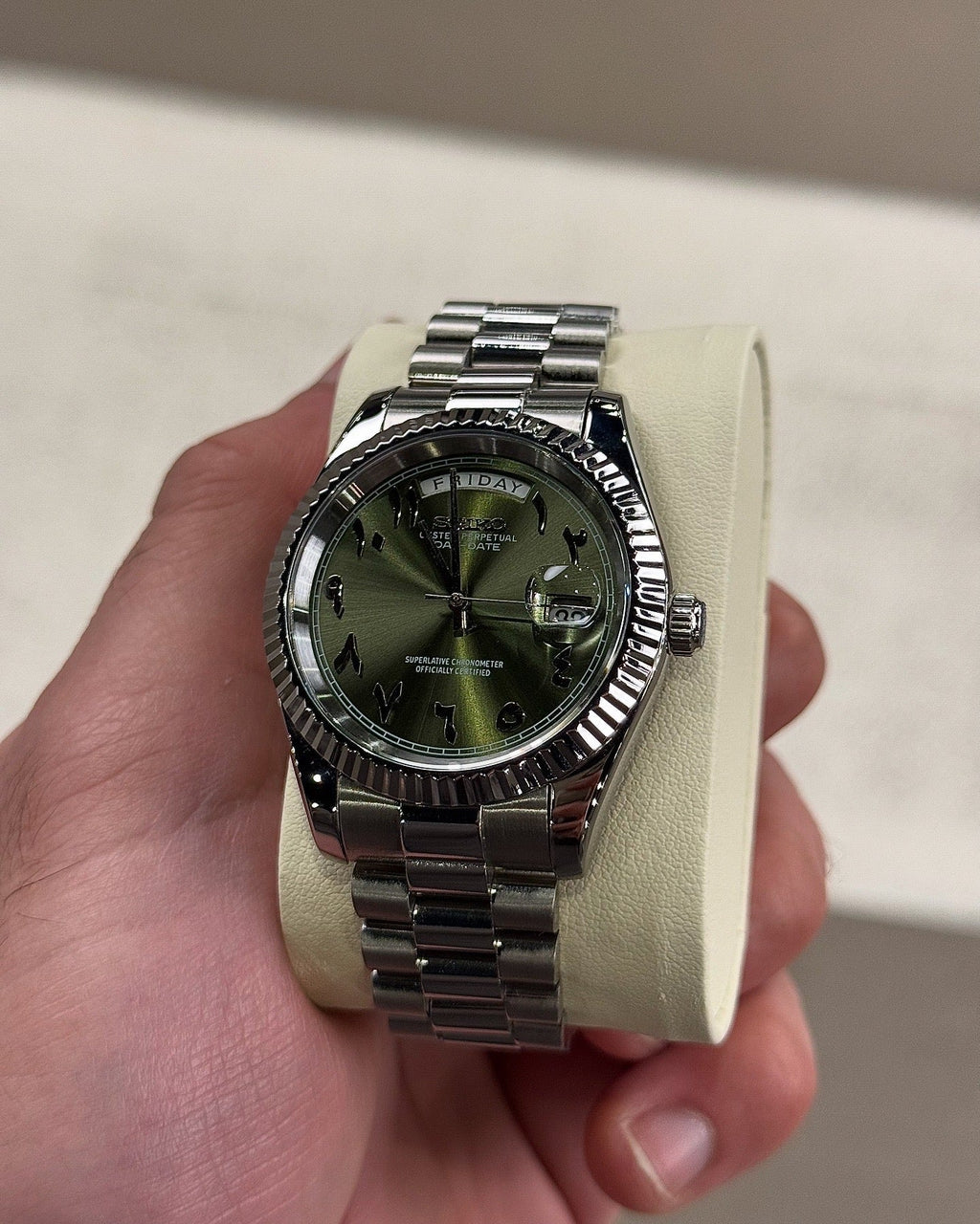 Pearl Olive Arabic Dial