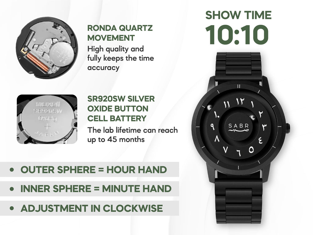 1 SABR Black Arabic Numeral Watch Men